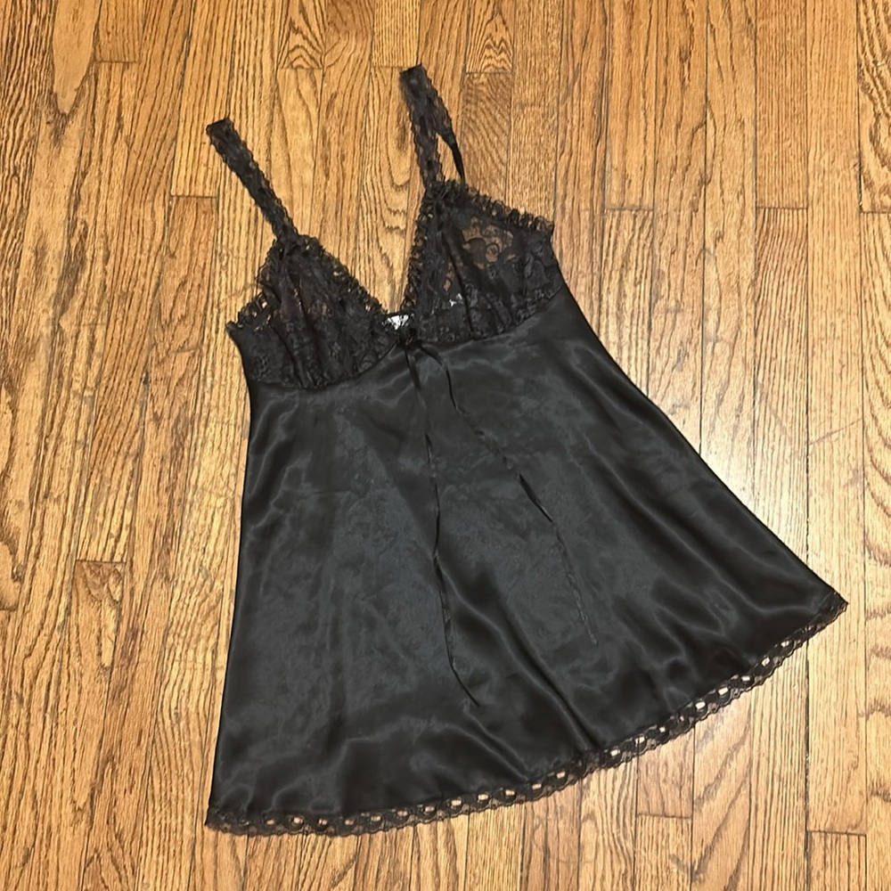 Victoria’s Secret vintage liquid satin babydoll nightie slip lingerie women’s XS